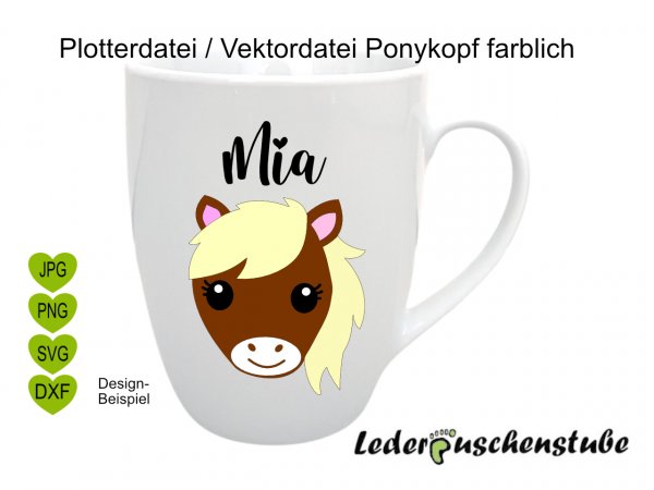 Plotterdatei Ponykopf lederpuschenstube